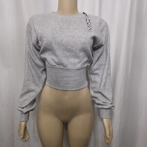 ASOS Gray Cropped Sweatshirt